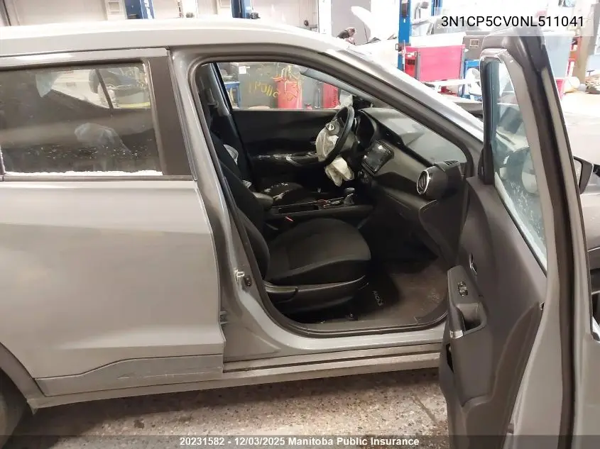 3N1CP5CV0NL511041 2022 Nissan Kicks Sv