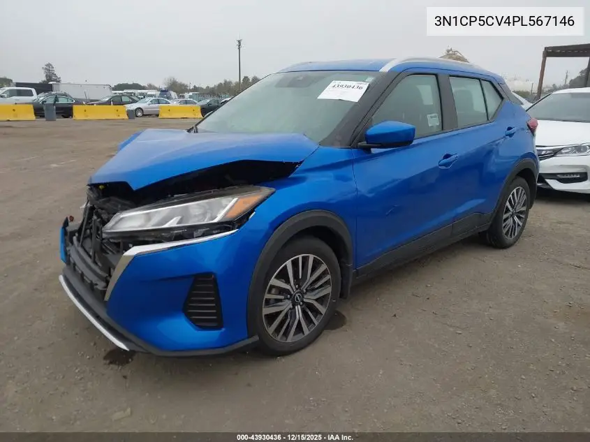 3N1CP5CV4PL567146 2023 Nissan Kicks Sv Xtronic Cvt