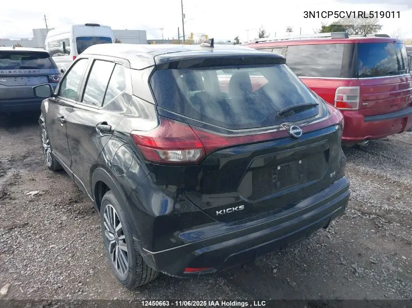 3N1CP5CV1RL519011 2024 Nissan Kicks Sv