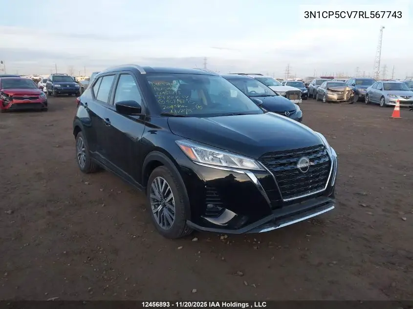 3N1CP5CV7RL567743 2024 Nissan Kicks Sv