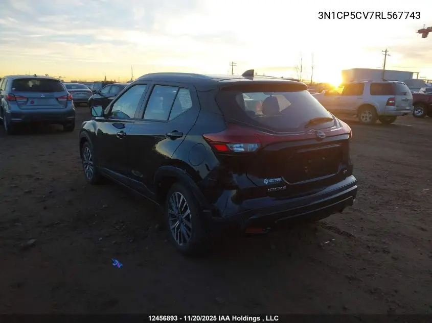 3N1CP5CV7RL567743 2024 Nissan Kicks Sv