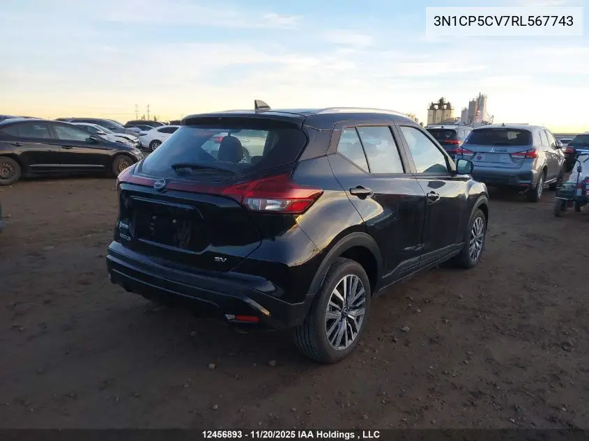3N1CP5CV7RL567743 2024 Nissan Kicks Sv