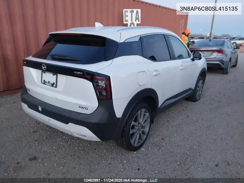 3N8AP6CB0SL415135 2025 Nissan Kicks Sv