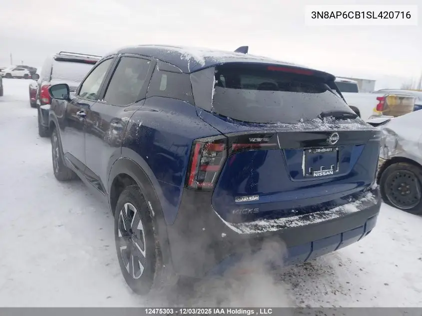 3N8AP6CB1SL420716 2025 Nissan Kicks Sv