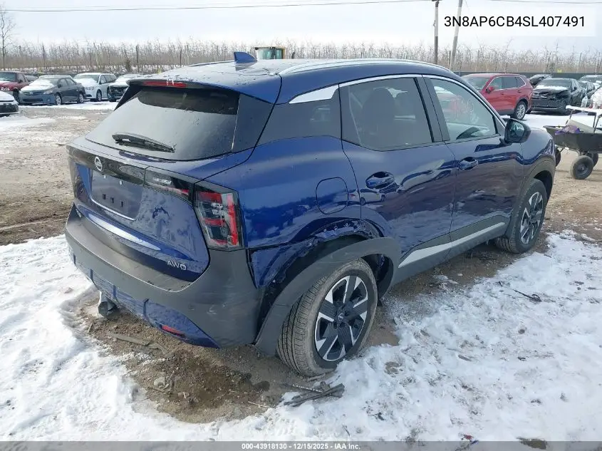 3N8AP6CB4SL407491 2025 Nissan Kicks Sv Intelligent Awd