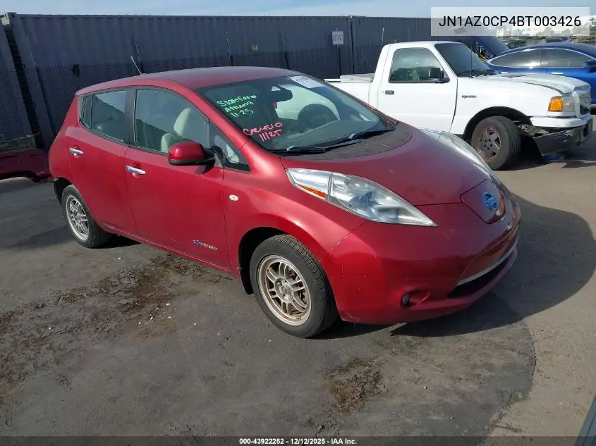 JN1AZ0CP4BT003426 2011 Nissan Leaf Sl