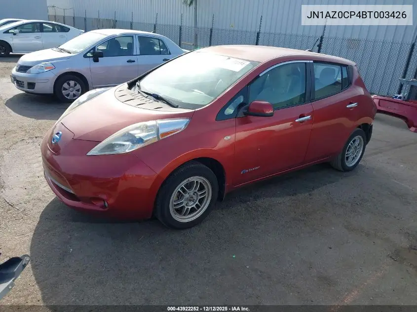 JN1AZ0CP4BT003426 2011 Nissan Leaf Sl
