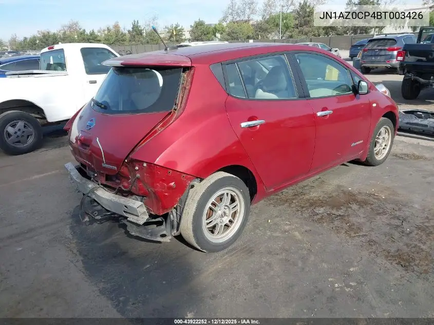 JN1AZ0CP4BT003426 2011 Nissan Leaf Sl