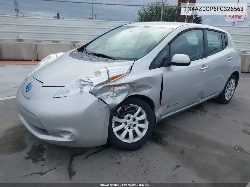 1N4AZ0CP6FC326563 2015 Nissan Leaf S