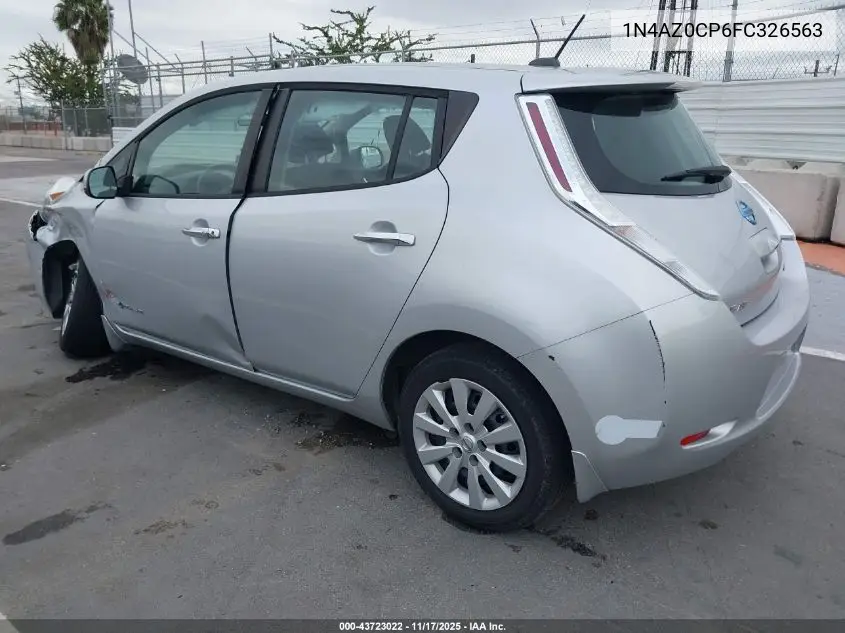 1N4AZ0CP6FC326563 2015 Nissan Leaf S