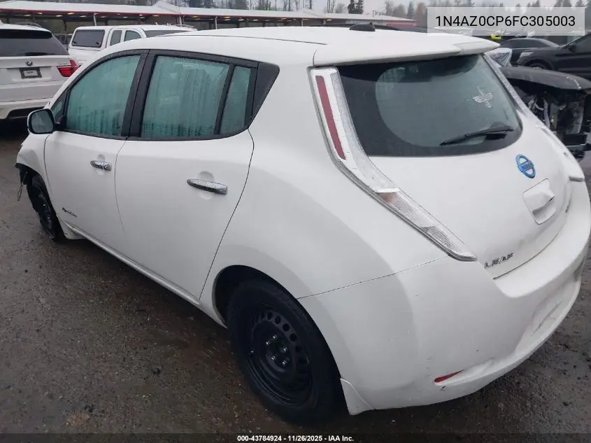 1N4AZ0CP6FC305003 2015 Nissan Leaf S