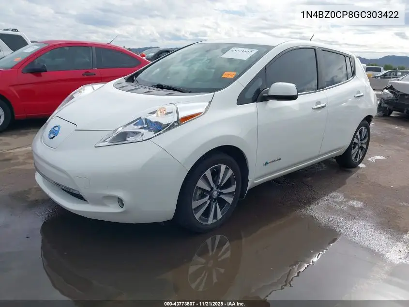 1N4BZ0CP8GC303422 2016 Nissan Leaf Sl