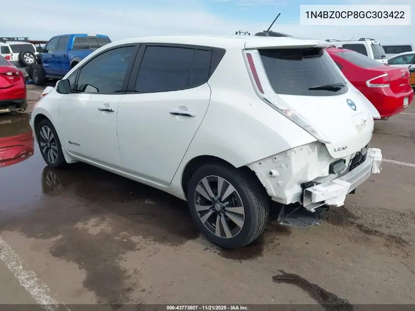 1N4BZ0CP8GC303422 2016 Nissan Leaf Sl