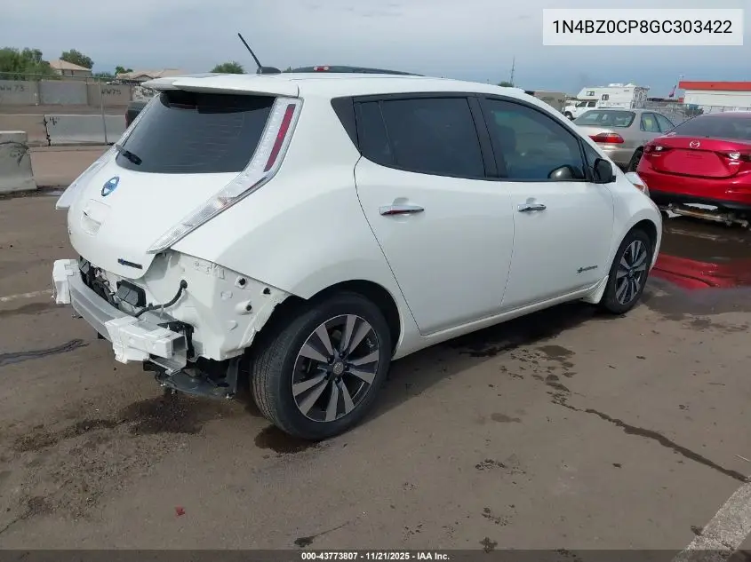 1N4BZ0CP8GC303422 2016 Nissan Leaf Sl