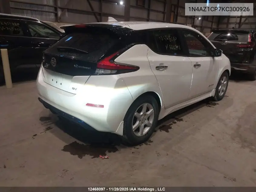 1N4AZ1CP7KC300926 2019 Nissan Leaf S/Sl/Sv