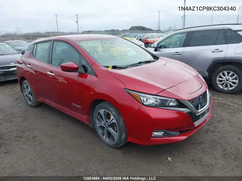 1N4AZ1CP8KC304340 2019 Nissan Leaf S/Sl/Sv