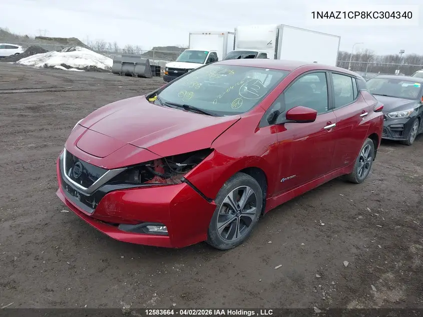 1N4AZ1CP8KC304340 2019 Nissan Leaf S/Sl/Sv