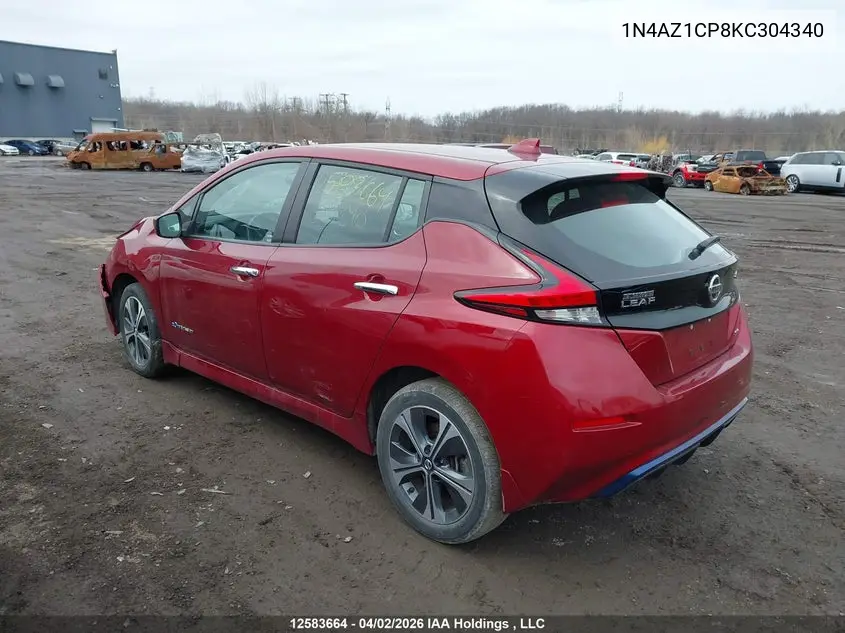 1N4AZ1CP8KC304340 2019 Nissan Leaf S/Sl/Sv
