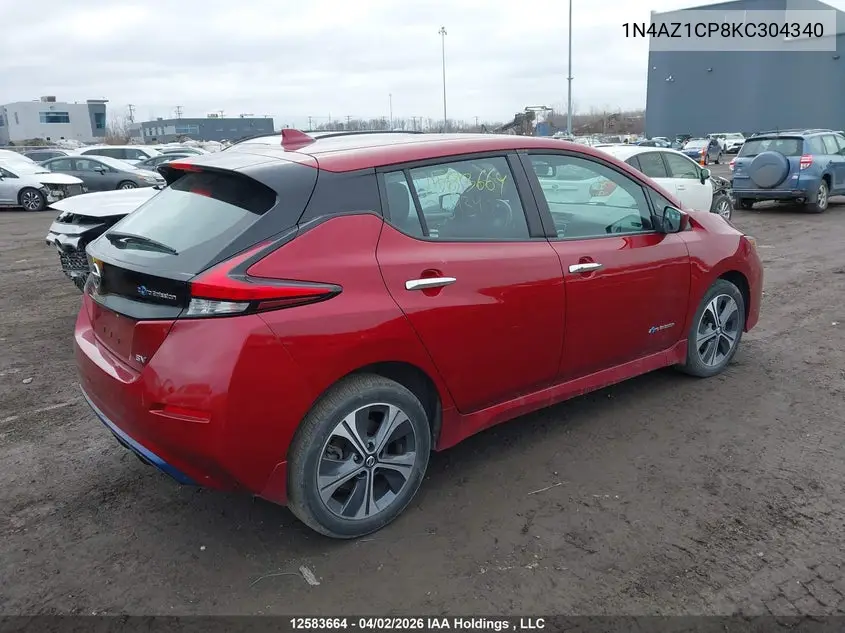 1N4AZ1CP8KC304340 2019 Nissan Leaf S/Sl/Sv