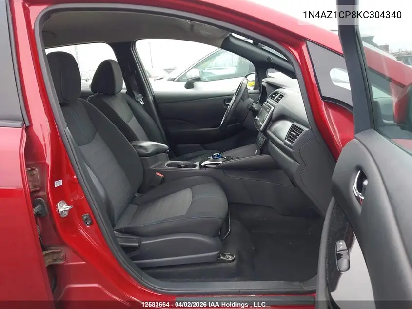 1N4AZ1CP8KC304340 2019 Nissan Leaf S/Sl/Sv