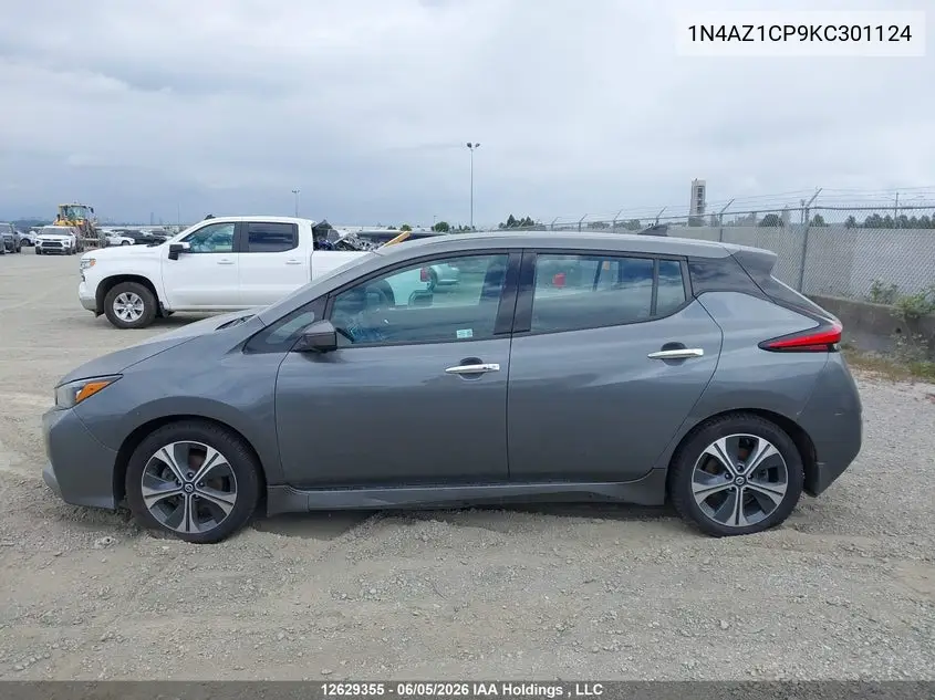 2019 Nissan Leaf S/Sl/Sv VIN: 1N4AZ1CP9KC301124 Lot: 12629355