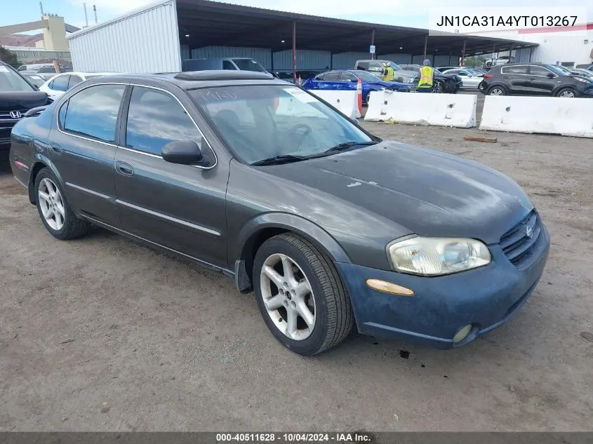 JN1CA31A4YT013267 2000 Nissan Maxima Gle/Gxe/Se