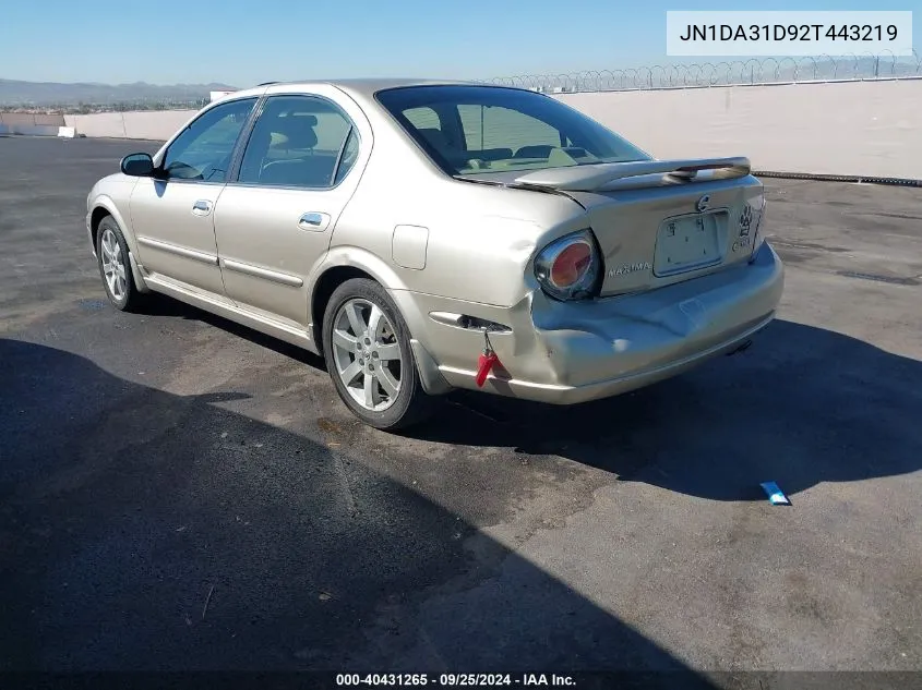 JN1DA31D92T443219 2002 Nissan Maxima Gle