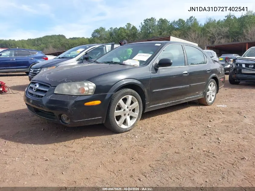2002 Nissan Maxima Gle VIN: JN1DA31D72T402541 Lot: 44470425