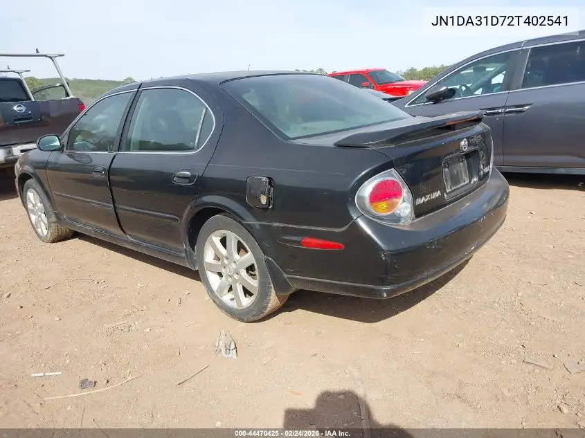 2002 Nissan Maxima Gle VIN: JN1DA31D72T402541 Lot: 44470425