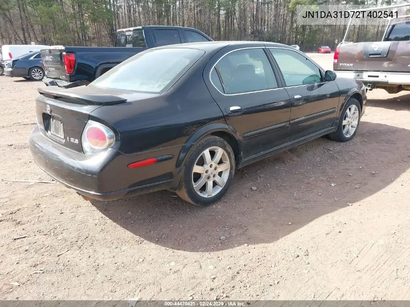 2002 Nissan Maxima Gle VIN: JN1DA31D72T402541 Lot: 44470425