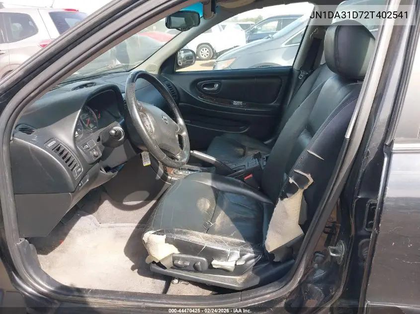 2002 Nissan Maxima Gle VIN: JN1DA31D72T402541 Lot: 44470425