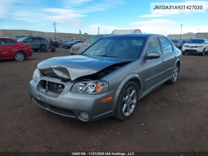 JN1DA31A93T427030 2003 Nissan Maxima Se