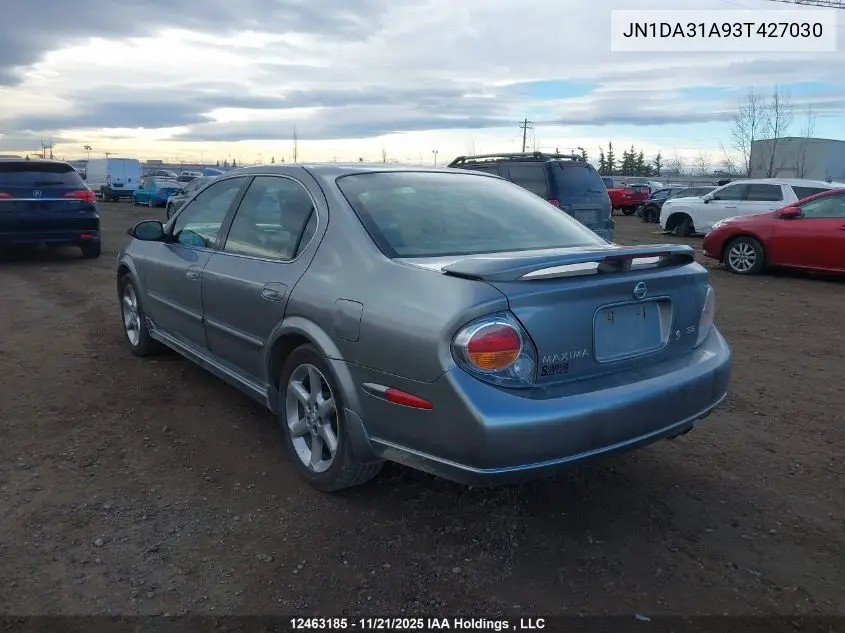 JN1DA31A93T427030 2003 Nissan Maxima Se