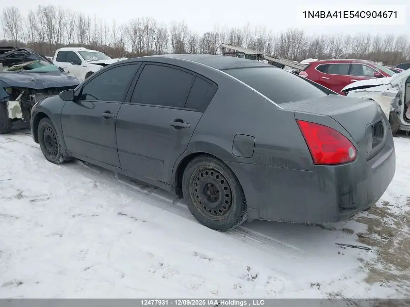 1N4BA41E54C904671 2004 Nissan Maxima Se/Sl