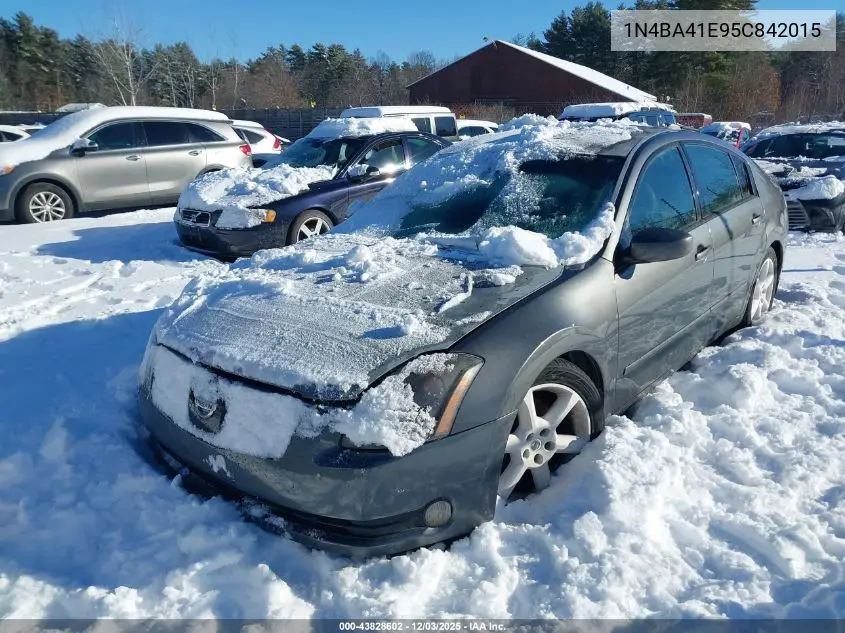 1N4BA41E95C842015 2005 Nissan Maxima 3.5 Se