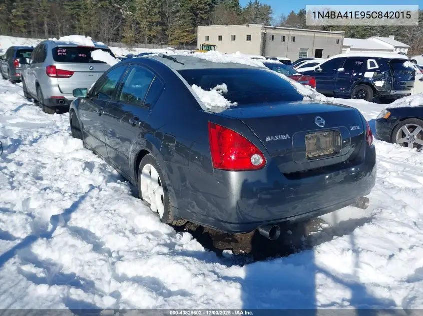 1N4BA41E95C842015 2005 Nissan Maxima 3.5 Se