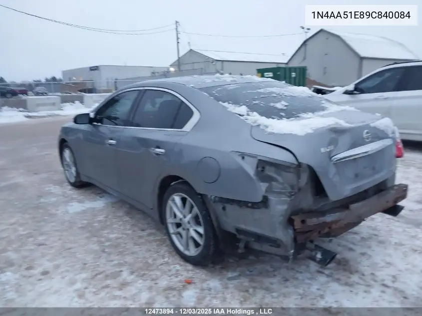 1N4AA51E89C840084 2009 Nissan Maxima 3.5 S