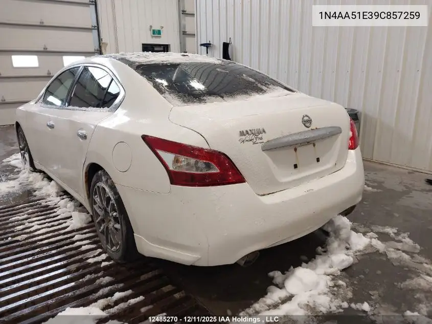1N4AA51E39C857259 2009 Nissan Maxima 3.5 S