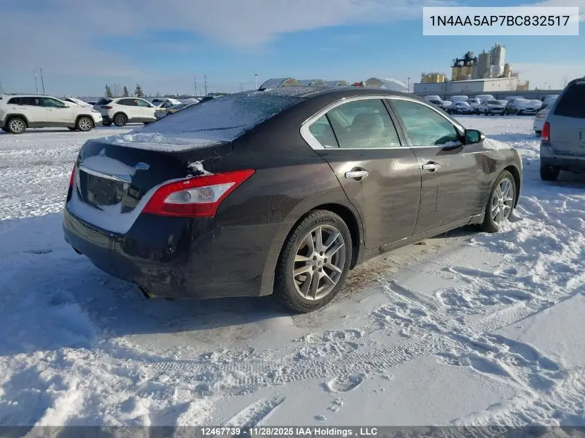 1N4AA5AP7BC832517 2011 Nissan Maxima 3.5 S