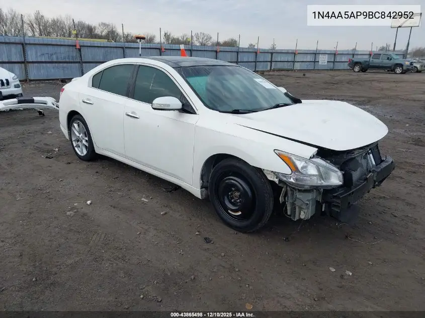 1N4AA5AP9BC842952 2011 Nissan Maxima 3.5 Sv