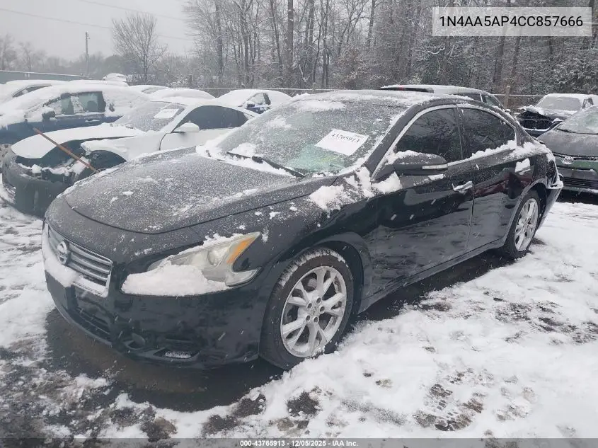 1N4AA5AP4CC857666 2012 Nissan Maxima 3.5 Sv