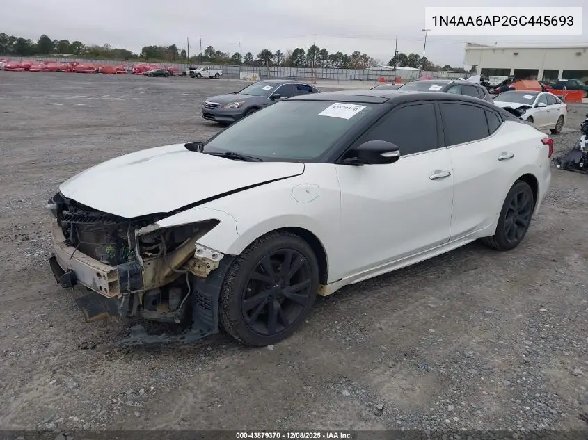 1N4AA6AP2GC445693 2016 Nissan Maxima 3.5 Sl