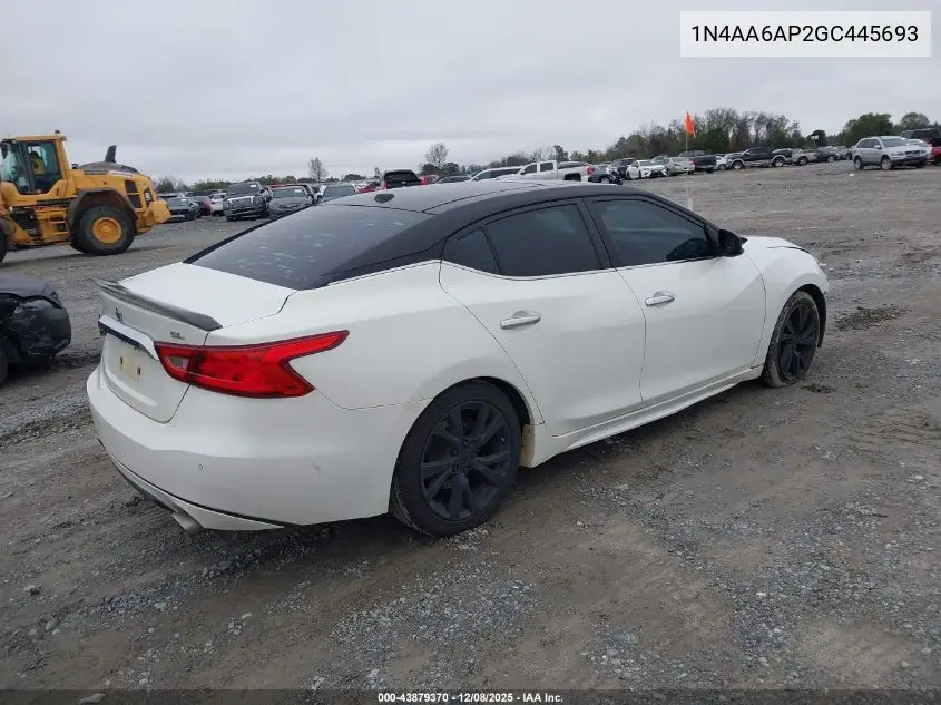 1N4AA6AP2GC445693 2016 Nissan Maxima 3.5 Sl