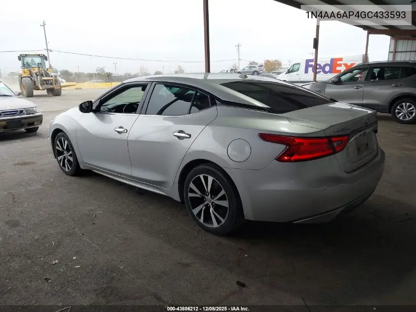 1N4AA6AP4GC433593 2016 Nissan Maxima 3.5 Platinum/3.5 S/3.5 Sl/3.5 Sr/3.5 Sv