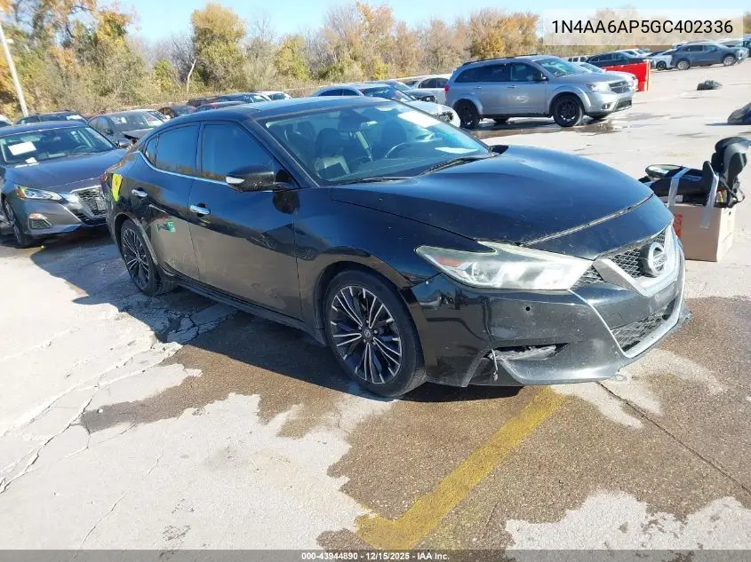 1N4AA6AP5GC402336 2016 Nissan Maxima 3.5 Platinum