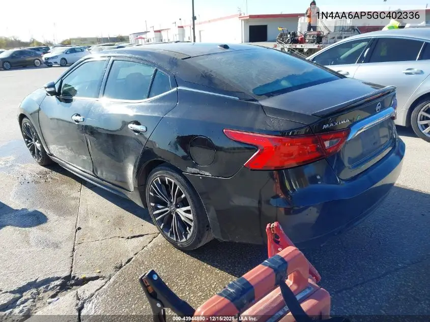 1N4AA6AP5GC402336 2016 Nissan Maxima 3.5 Platinum
