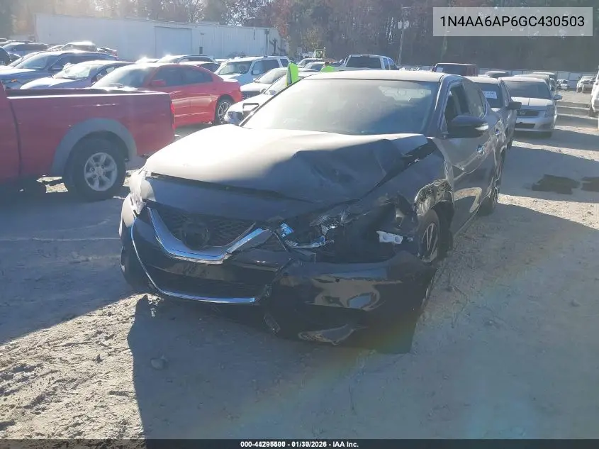 1N4AA6AP6GC430503 2016 Nissan Maxima 3.5 Sv