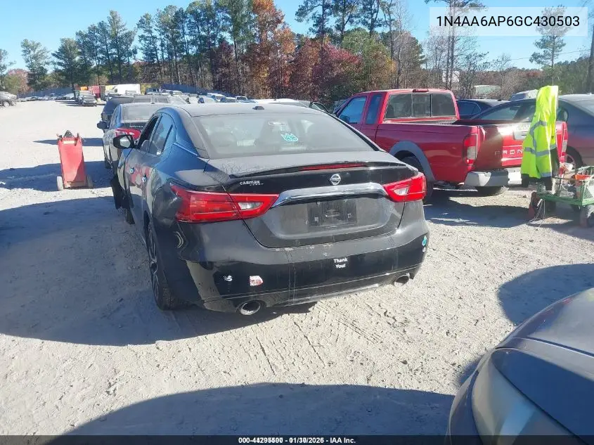 1N4AA6AP6GC430503 2016 Nissan Maxima 3.5 Sv