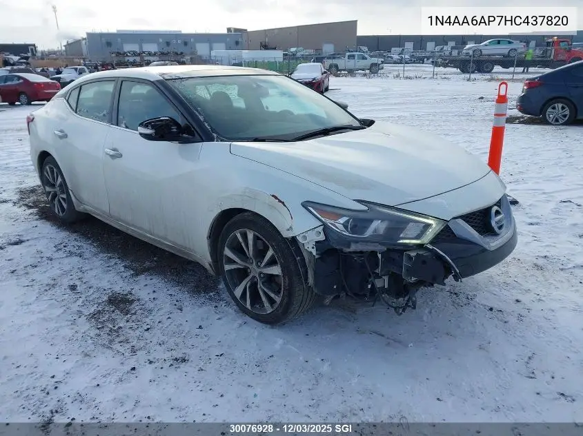 1N4AA6AP7HC437820 2017 Nissan Maxima 3.5S/Sv/Sl/Sr/Plat