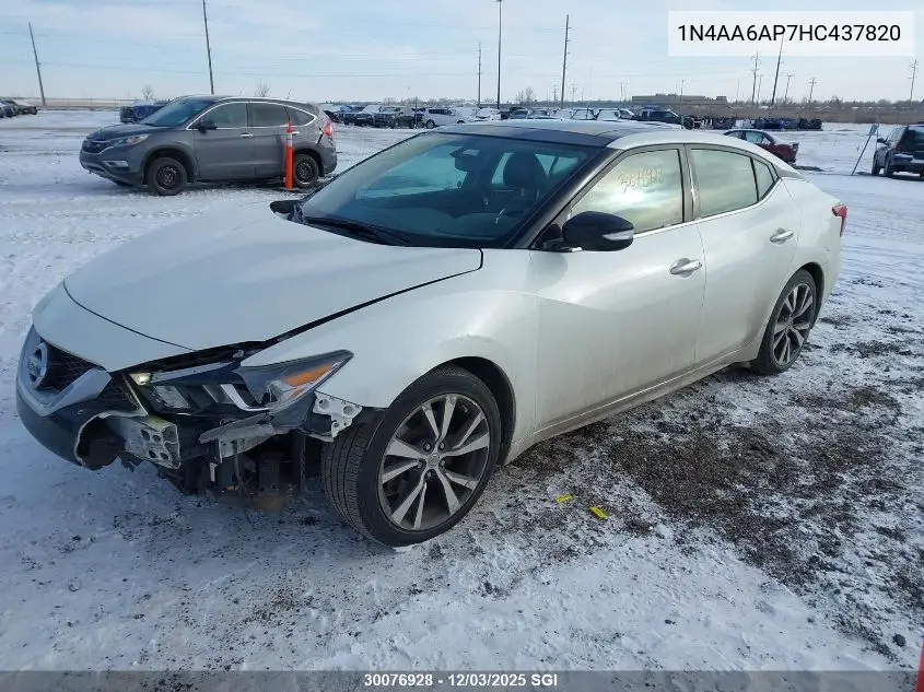 1N4AA6AP7HC437820 2017 Nissan Maxima 3.5S/Sv/Sl/Sr/Plat